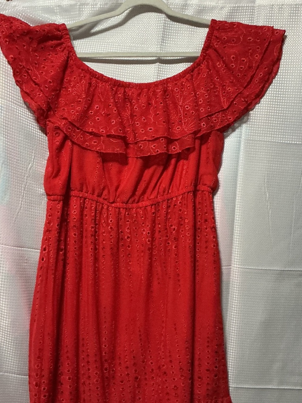 Red maxi dress
